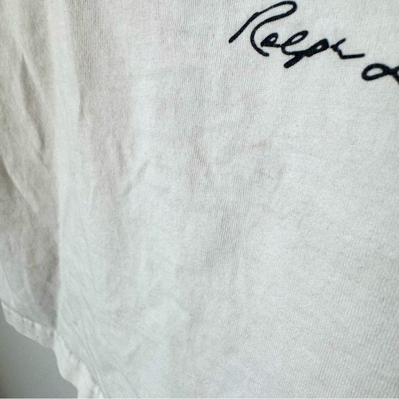 Polo Ralph Lauren White Kids’ T-shirt Size Medium Bear Skiing Winter Holiday - Picture 6 of 11